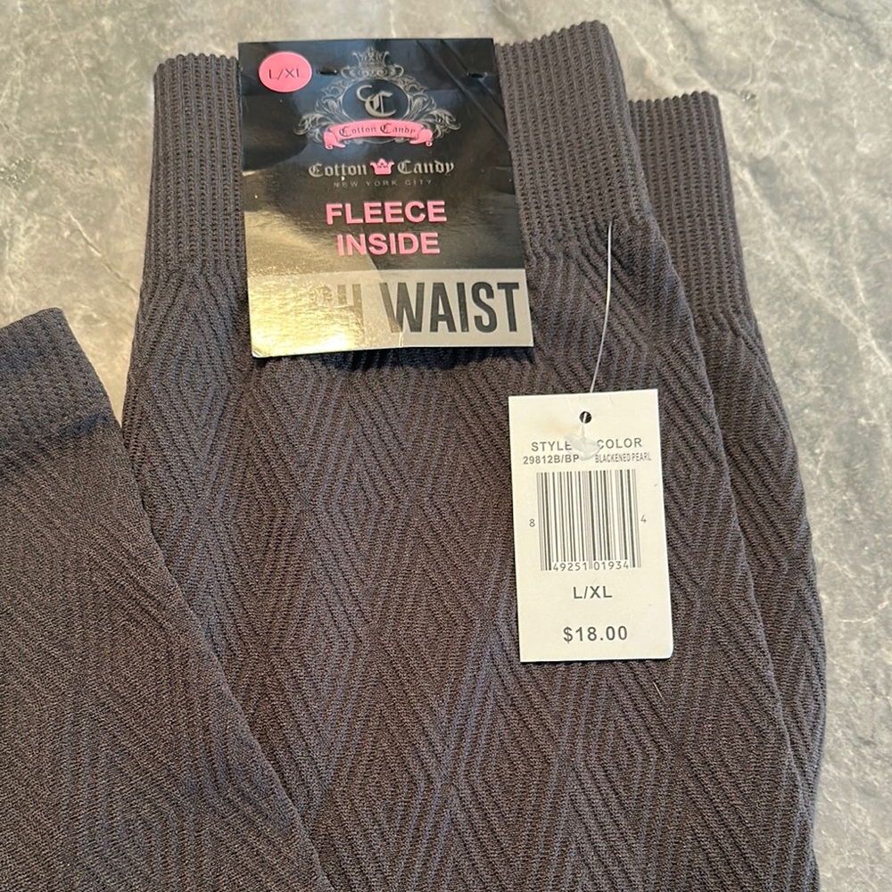 Cotton Candy Charcoal Fleece-Lined Leggings